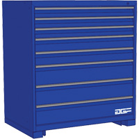 Modular Drawer Cabinet, 8 Drawers, 24" W x 24" D x 40" H, Blue Absolute Business Supply