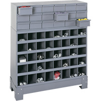 Unit&eacute; de stockage modulaire pour petites pi&egrave;ces, Acier, 18 tiroirs, 33-3/4" x 12-1/4" x 40-1/2", Gris Absolute Business Supply