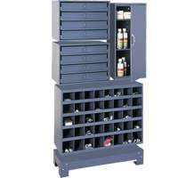 Unit&eacute; de stockage modulaire pour petites pi&egrave;ces, Acier, 8 tiroirs, 33-3/4" x 12-1/4" x 59-5/8", Gris Absolute Business Supply