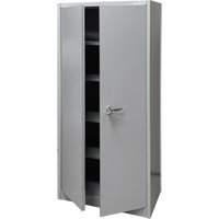Storage Cabinet, Steel, 4 Shelves, 66" H x 30" W x 15" D, Grey Absolute Business Supply
