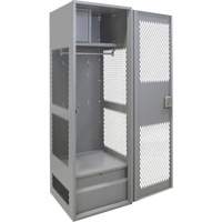 Gear Locker with Door, Steel, 24" W x 24" D x 72" H, Grey Absolute Business Supply