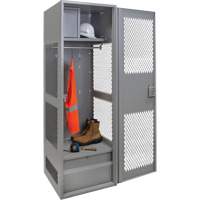 Gear Locker with Door, Steel, 24" W x 24" D x 72" H, Grey Absolute Business Supply