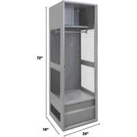 Gear Locker, Steel, 24" W x 18" D x 72" H, Grey Absolute Business Supply