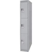 Casiers, 3 niveaux, 12" x 18" x 72", Acier, Gris, D&eacute;mont&eacute; Absolute Business Supply