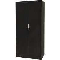 Combination Storage Cabinet, 36" W x 18" D x 72" H, Black Absolute Business Supply