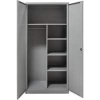 Combination Storage Cabinet, 36" W x 18" D x 72" H, Grey Absolute Business Supply