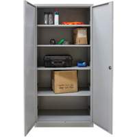 Hi-Boy Storage Cabinet, Steel, 4 Shelves, 72" H x 36" W x 18" D, Grey Absolute Business Supply