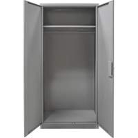 Wardrobe Storage Cabinet, Steel, 36" W x 18" D x 72" H, Grey Absolute Business Supply