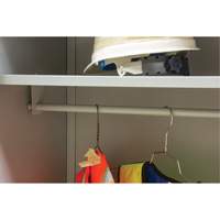 Wardrobe Storage Cabinet, Steel, 36" W x 18" D x 72" H, Grey Absolute Business Supply