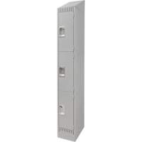 Casiers, 3 niveaux, 12" x 18" x 86", Acier, Gris, D&eacute;mont&eacute; Absolute Business Supply