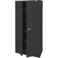 Storage Cabinet, Steel, 4 Shelves, 66" H x 30" W x 15" D, Black Absolute Business Supply