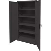 Armoire d'entreposage, Acier, 4 Tablettes, 78" h x 36" la x 24" P, Noir Absolute Business Supply