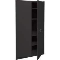 Armoire d'entreposage, Acier, 4 Tablettes, 78" h x 36" la x 24" P, Noir Absolute Business Supply
