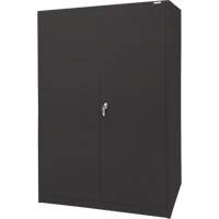 Armoire d'entreposage, Acier, 4 Tablettes, 78" h x 48" la x 24" P, Noir Absolute Business Supply