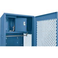 Gear Locker with Door, Steel, 24" W x 18" D x 72" H, Dark Blue Absolute Business Supply