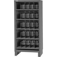 Armoire robuste &agrave; façade ouverte avec s&eacute;parateurs, Acier, 0 tiroirs, 36" x 24" x 78", Gris Absolute Business Supply