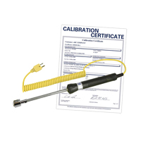 Surface Thermocouple Probe with Calibration Certificate, 500 °C (932°F) Max. Temp. Absolute Business Supply