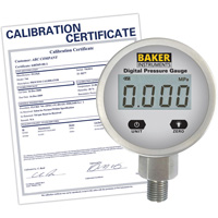 B5000 Series Pressure Gauge with ISO Certificate, 2-1/2" , 0 - 103.4 kPa/0 - 15 psi/0 - 416 in. w.c., Bottom Mount, Digital Absolute Business Supply
