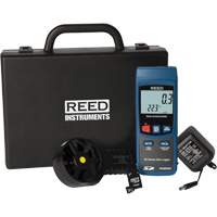 Vane Thermo-Anemometer Kit, Data Logging, 0.4 - 30.0 m/sec Air Velocity Range Absolute Business Supply