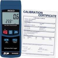 Data Logging Hot Wire Thermo-Anemometer with Calibration Certificate, Data Logging, 0.2 - 25 m/sec Air Velocity Range Absolute Business Supply