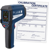 Professional Infrared Thermometer with Integrated Type K Thermocouple & Calibration Certificate, -58 - 3362°F (-50 - 1850°C), 55:1, Adjustable Emmissivity Absolute Business Supply