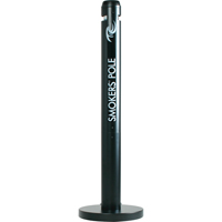 Smokers' Pole Cigarette Receptacle, Free-Standing, Aluminum, 41" Height Absolute Business Supply