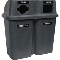 Recycling Containers Bullseye, Curbside, Plastic, 2 x 22 US gal. Absolute Business Supply