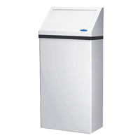Wall-Mounted Waste Receptacle, Steel, 13.2 US gal. Absolute Business Supply