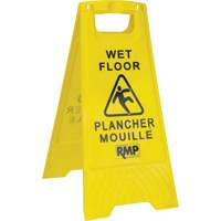 Panneau d'avertissement "Plancher mouill&eacute;", Bilingue avec pictogramme Absolute Business Supply