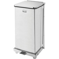 Defenders&reg; Square Step Can with Liner, Stainless Steel, 6.5 US gal. Capacity Absolute Business Supply