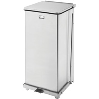 Defenders&reg; Square Step Can with Liner, Stainless Steel, 13 US gal. Capacity Absolute Business Supply