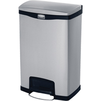 Slim Jim&reg; Waste Container, Stainless Steel, 13 US gal. Capacity Absolute Business Supply