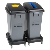 Socle roulant pour contenant &agrave; d&eacute;chets & &agrave; recyclage, Polypropyl&egrave;ne, Noir, Convient aux contenants  Absolute Business Supply