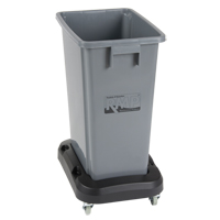 Socle roulant pour contenant &agrave; d&eacute;chets & &agrave; recyclage, Polypropyl&egrave;ne, Noir, Convient aux contenants  Absolute Business Supply