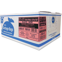 Industrial Garbage Bags, X-Strong, 50" W x 35" L, 1.17 mils, Black Absolute Business Supply