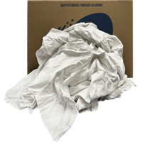Chiffons recycl&eacute;s, Coton, Blanc, 20 lb Absolute Business Supply