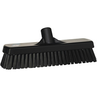 Deck & Wall Scrub Broom, Stiff Bristles, 12", Polyester, Black Absolute Business Supply