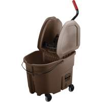 Ensemble de seau pour vadrouille et essoreuse WaveBrake, Pression vers le bas, 8,75 gal. US (35 pintes), Brun Absolute Business Supply