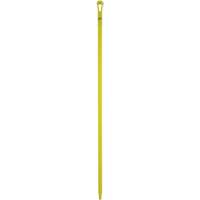 Ultra Hygiene Handle, Broom/Scraper/Squeegee, Yellow, Ergonomic, 59" L Absolute Business Supply