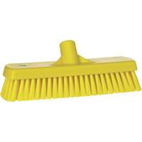 Deck & Wall Scrub Brush, Stiff Bristles, 12", Polyester, Yellow Absolute Business Supply