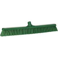 Combo Bristle Push Broom, Coarse/Fine Bristles, 24", Polyester, Green Absolute Business Supply