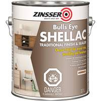 Zinsser&reg; Bulls Eye&reg; Shellac Sealer, Amber, 3.7 L Absolute Business Supply
