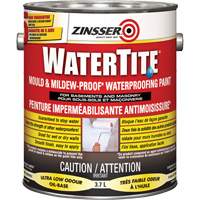 Watertite&reg; Mold & Mildew-Proof Waterproofing Paint, White, Eggshell, 3.78 L, Gallon Absolute Business Supply