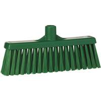 Upright Broom Head, Medium Bristles, 12", Polyester, Green Absolute Business Supply