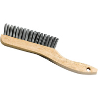 Shoe Handle Scratch Brush, Steel, 4 x 16 Wire Rows, 9-3/4" Long Absolute Business Supply
