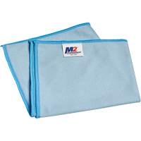 Chiffon de nettoyage pour vitres, Microfibre, Bleu Absolute Business Supply