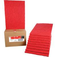 Carpet Bonnet Pad, 14" x 20", Buffing/Cleaning, Red Absolute Business Supply