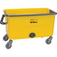 Seau et essoreuse pour vadrouille en microfibres, Passoire, 11 gal. US (44 pintes), Jaune Absolute Business Supply