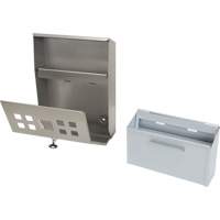 Smoking Receptacle, Wall-Mount, Stainless Steel, 1.6 Litres Capacity, 13-4/5" Height Absolute Business Supply
