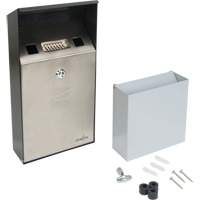 Cendrier, Montage mural, Acier inoxydable, Capacit&eacute; 1 Litre, Hauteur 11-4/5" Absolute Business Supply